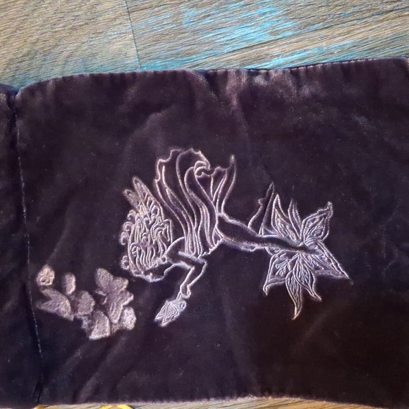 Vintage Handmade Purple Velvet Fairy Tassel Pouch Bag. - Picture 3 of 16